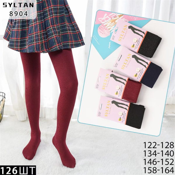 Детские колготки ассорти однотонные SYLTAN оптом мешками Арт 8904 8904 - фото 24182