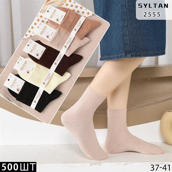 Подростковые носки однотонные ассорти Syltan опт мешками Арт 2555 21332 - фото 25975