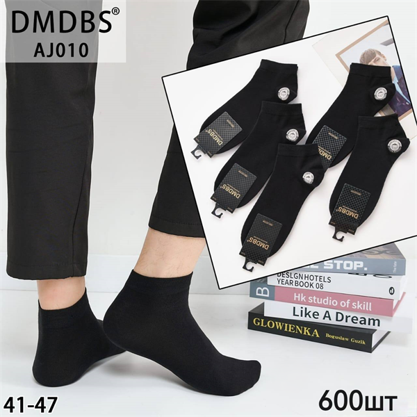 Мужские носки короткие черные однотонные DMDBS опт мешками Арт AJ010 22530 - фото 28394