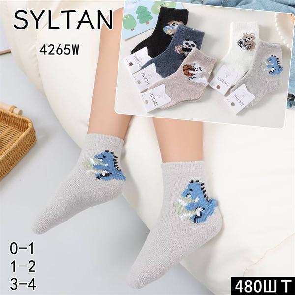 Детские носки зимние махровые  с рисунком ассорти Syltan оптом мешками Арт 4265W 23042 Детские носки зимние махровые  с рисунком ассорти Syltan оптом мешками Арт 4265W 23042