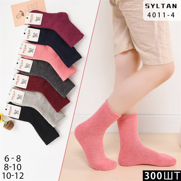 Детские носки зимние махра собачья шерсть гладкие ассорти SYLTAN оптом мешками Арт 4011-4 23104 Детские носки зимние махра собачья шерсть гладкие ассорти SYLTAN оптом мешками Арт 4011-4 23104