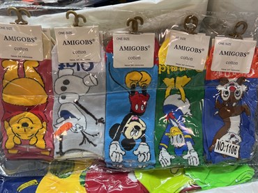 носки мешками опт с рисунками короткие амигобс -233 17674