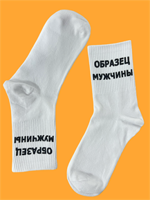 НОСКИ С НАДПИСЯМИ ОБРАЗЕЦ МУЖЧИНЫ 16852