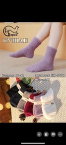 Женские носки термо норка КУШАН рисунки теплые оптом мешками 5608 18853