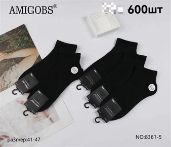 Носки мужские Amigobs Амигос черные короткие оптом мешками арт. 8361-5 19205