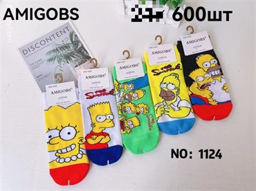 Носки симпсоны Amigobs Амигос короткие оптом мешками арт. 1124 19206