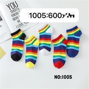 Женские носки короткие Amigobs Амигос яркие радуга оптом мешками арт. 1005 19219
