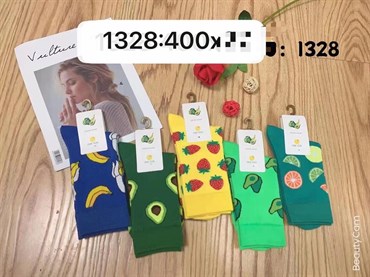 Носки высокие рисунки бананы клубника Amigobs Амиго оптом мешками арт. 1328 19247