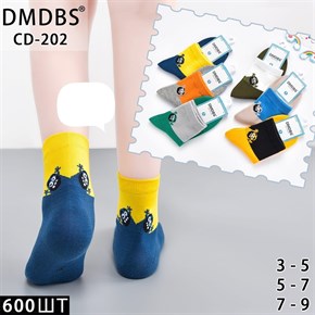 Детские носки высокие с рисунками ассорти DMDBS оптом мешками Арт CD-202 19571