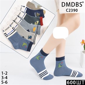 Детские носки с рисунками динозавров ассорти DMDBS оптом мешками Арт C2390 19585