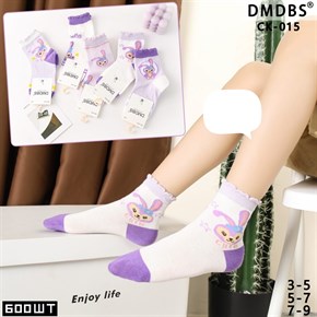 Детские носки фиолетовый зайчик ассорти DMDBS оптом мешками Арт CK-015 19597