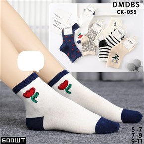 Детские носки с рисунком цветка ассорти DMDBS оптом мешками Арт CK-055 19662