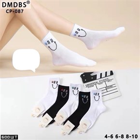 Детские носки с рисунками смайлика ассорти DMDBS оптом мешками Арт CP-087 19670