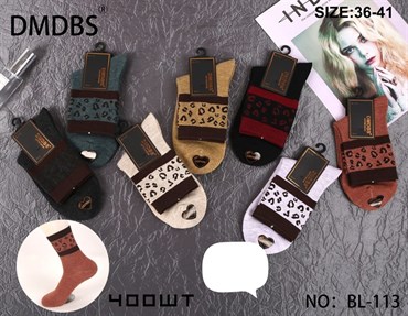 Женские носки с рисунками ассорти DMDBS оптом мешками Арт BL-113 19708