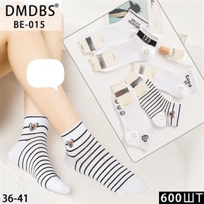 Женские носки короткие с полосками ассорти DMDBS оптом мешками Арт BE-015 19709
