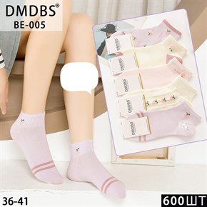 Женские носки короткие с полосками ассорти DMDBS оптом мешками Арт BE-005 19714