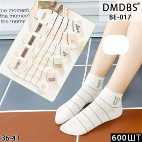 Женские носки короткие с полосками ассорти DMDBS оптом мешками Арт BE-017 19727