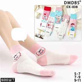 Детские носки с рисунком котенка ассорти DMDBS оптом мешками Арт CK-038 19735