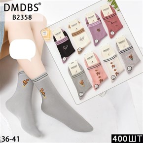 Женские носки с рисунками ассорти DMDBS оптом мешками Арт B2358 19794