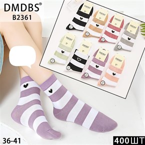 Женские носки с сердечками ассорти DMDBS оптом мешками Арт B2361 19798
