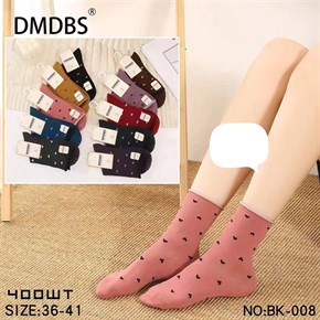 Женские носки с сердечками ассорти DMDBS оптом мешками Арт BK-008 19827