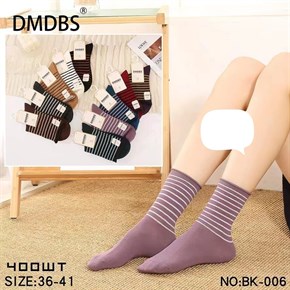 Женские носки с полосками ассорти DMDBS оптом мешками Арт BK-006 19829