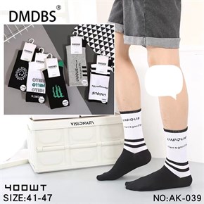 Мужские носки с рисунками ассорти DMDBS оптом мешками Арт АK-039 20006