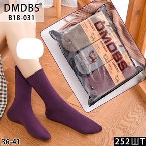 Женские носки махра шерсть однотонные ассорти DMDBS оптом мешками Арт B18-031 20042