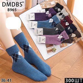 Женские носки махра ангора с узором ассорти DMDBS оптом мешками Арт B965 20061