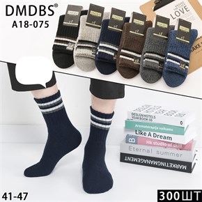 Мужские носки шерсть махра с полосками DMDBS оптом мешками Арт А18-075 20078