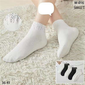 Женские носки короткие с украшениями ассорти DMDBS оптом мешками Арт W-016 20079