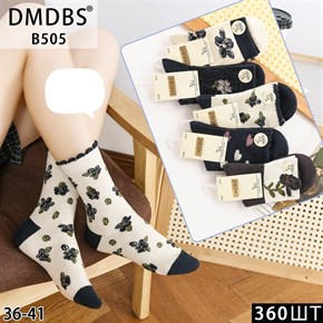 Женские носки c цветами ассорти DMDBS оптом мешками Арт B505 20083