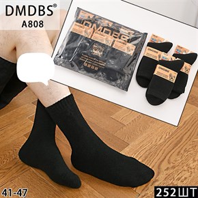 Мужские носки шерсть махра классика черные DMDBS оптом мешками Арт A808 20097