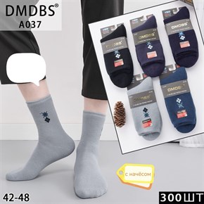 Мужские носки начес с узорами ассорти DMDBS оптом мешками Арт A037 20101