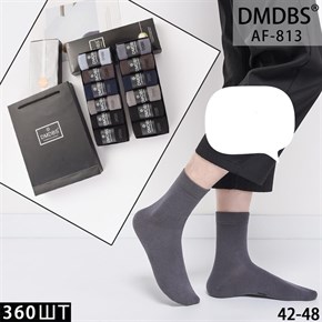Мужские носки в коробке 6 пар однотонные ассорти DMDBS оптом мешками Арт AF-813 20170