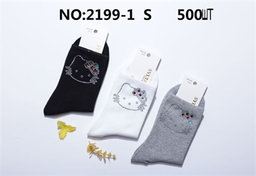 Женские носки высокие с хэллоу китти SYLTAN мешками оптом АРТ 2199-1 2199-1