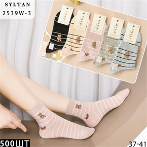 Женские носки средней длины с мишками SYLTAN мешками оптом АРТ 2539W-3 2539W-3