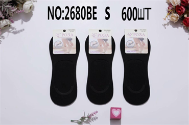Женские носки-следки однотонные черные SYLTAN мешками оптом АРТ 2680BE 2680BE