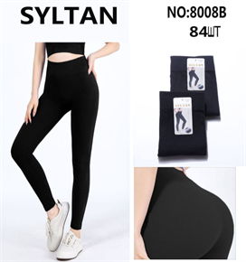 Женские спортивные лосины черные  SYLTAN мешками оптом АРТ 8008B 8008B