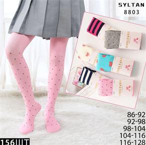 Детские колготки ассорти с рисунками SYLTAN оптом мешками Арт 8803 8803