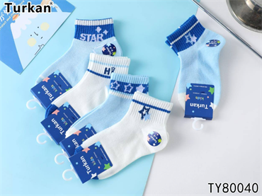 Детские носки ассорти с рисунком TURKAN оптом мешками Арт TY80040 TY80040