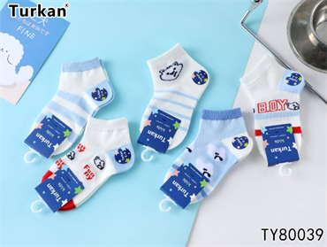 Детские носки ассорти с рисунком TURKAN оптом мешками Арт TY80039 TY80039
