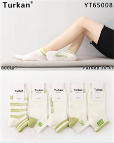 Женские носки короткие с  рисунком TURKAN мешками оптом АРТ MY65008 MY65008