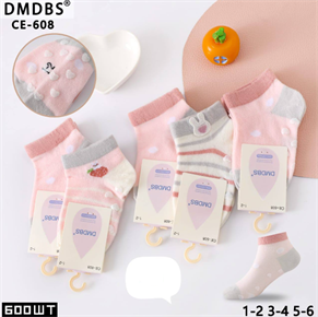 Детские носки розовые с рисунками DMDBS мешками оптом АРТ CE-608 CE-608