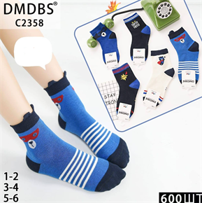 Детские носки ассорти  рисунком DMDBS мешками оптом АРТ С2358 С2358