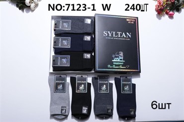 Мужские носки кашемир термо однотонные ассорти оптом коробки Syltan Арт 7123-1 21151