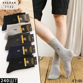 Мужские носки кашемир рисунок лабиринт Syltan оптом мешками Арт 7132 21159