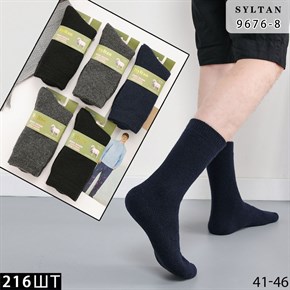 Носки мужские кашемир шерсть однотонные ассорти Syltan оптом мешками Арт 9676-8 21180