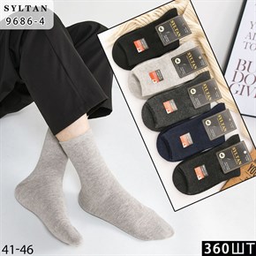 Мужские носки шерсть ламы однотонные ассорти Syltan оптом мешками Арт 9686-4 21184