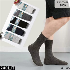 Мужские носки верблюжья шерсть однотонные ассорти оптом мешками Syltan Арт 9809 21187
